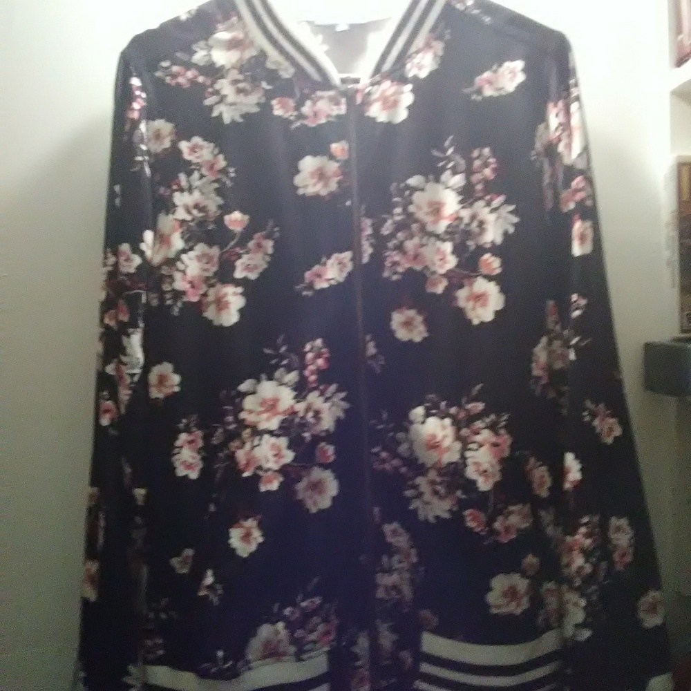 Torrid floral bomber jacket